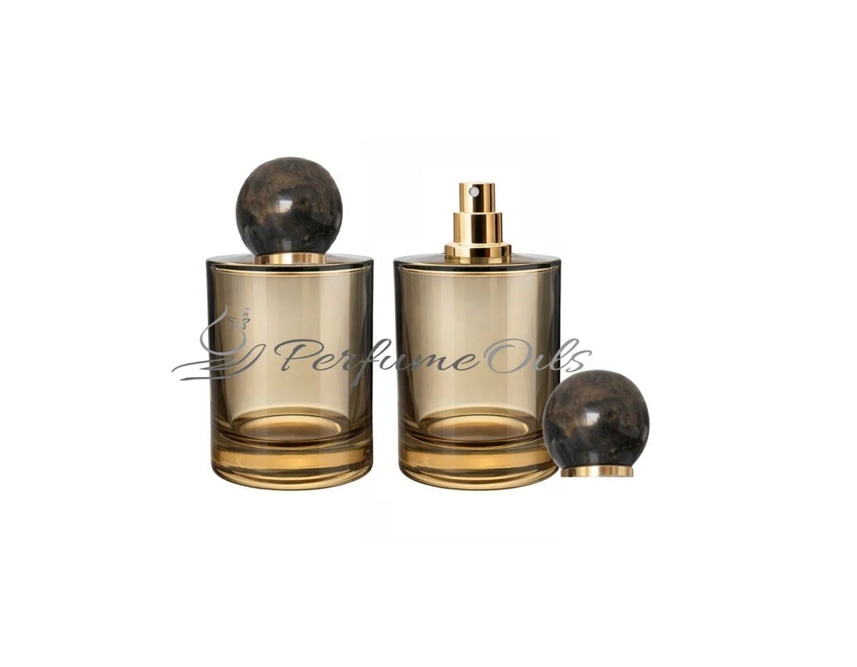 Amber Ridge Bottle - 50ml Amber (Easy Crimp)